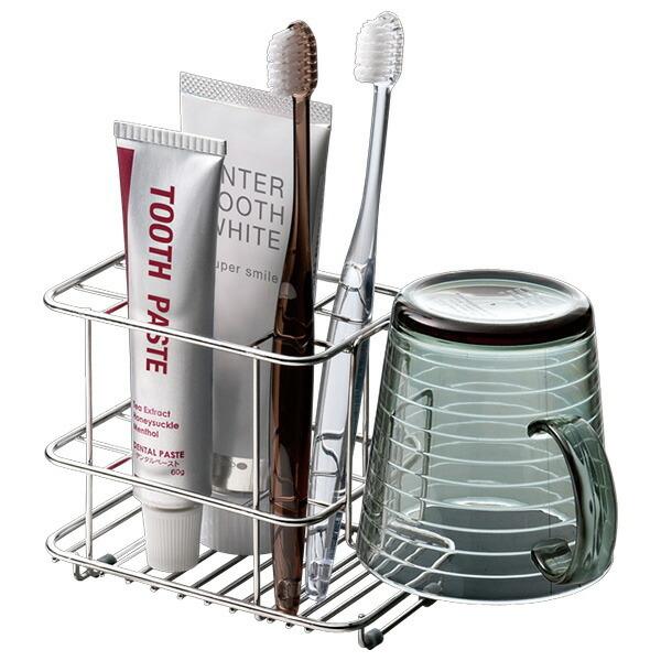 LEC（レック） 歯ブラシ立て ステンレス 歯ブラシスタンド 置き型 BB