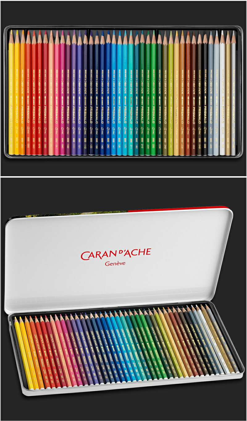 プリズマロ カランダッシュ CARAN D'ACHE 水溶性色鉛筆 40色セット