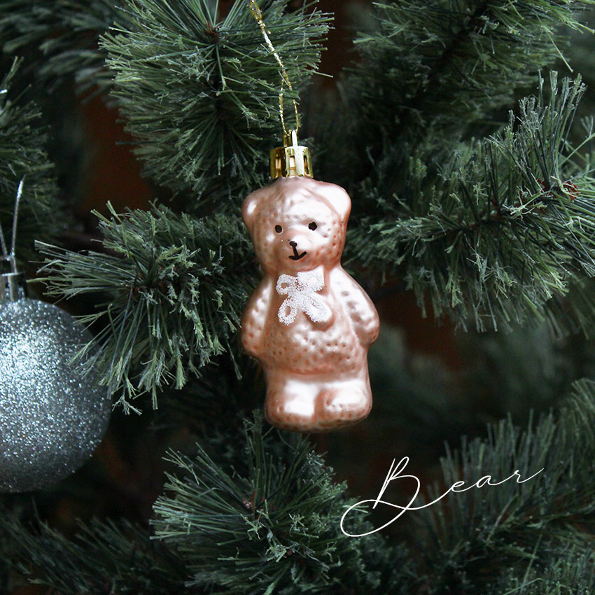 オーナメントツリー オーナメントベアー 8cm 3個 セット ゴールド 金