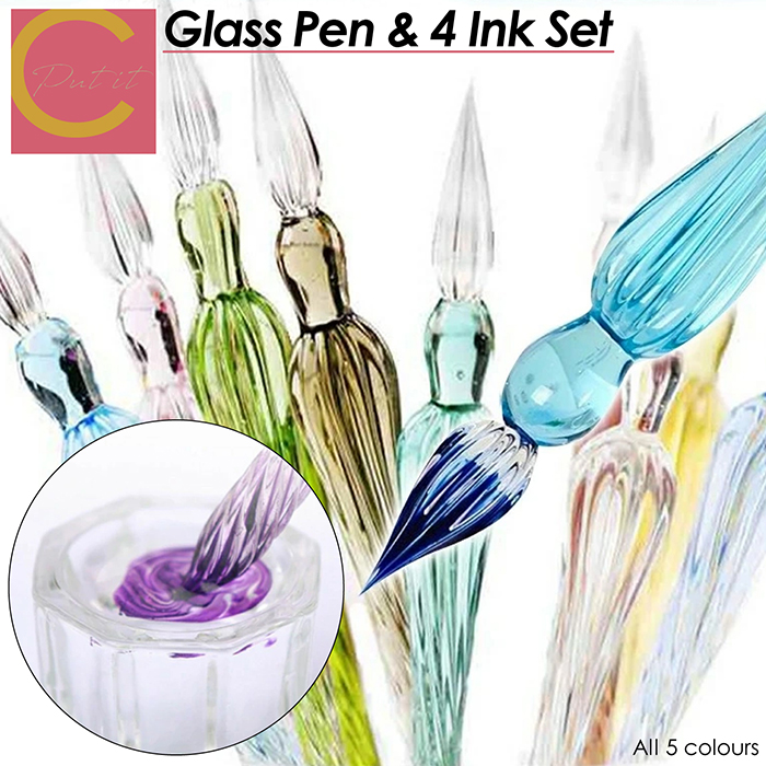 aun ガラスペンとインクボトルセット 藍濃道具屋のインクと日本の