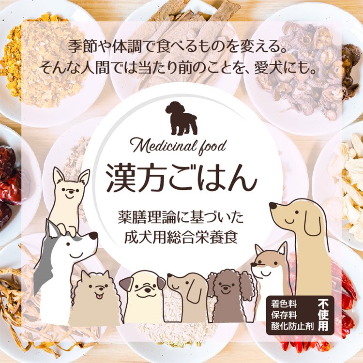 ピリカ薬膳 げんかつごはん（旧漢方ごはん） 「木」鶏肉 犬用 80g×5袋
