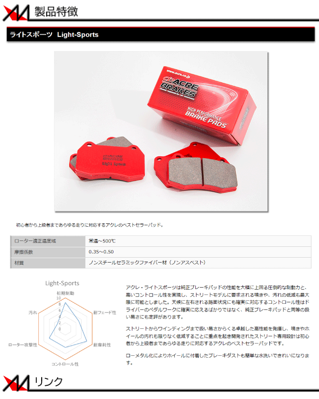 ACRE アクレ ライトスポーツ (前後セット) スイフトスポーツ ZC31S 05