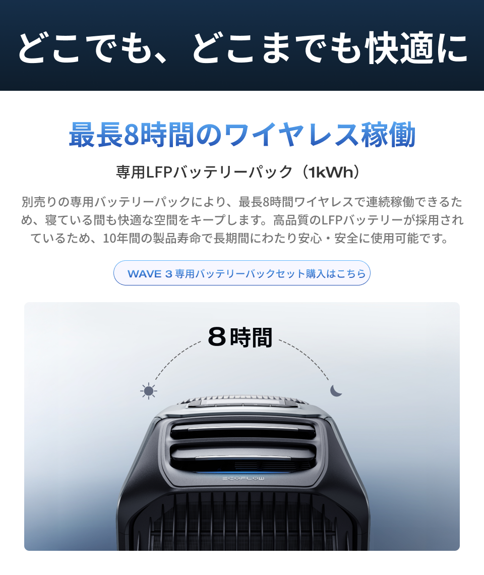 ECOFLOW 夏＆冬両用 EcoFlow WAVE 3 ポータブルエアコン 冷風機 冷暖房