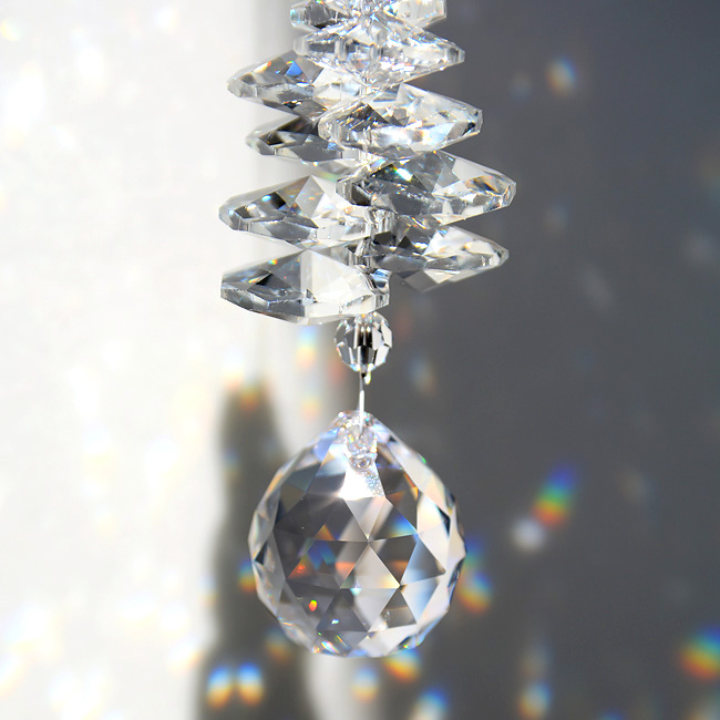 開運 サンキャッチャー | レイヤードボール30mm クリスタル ガラス