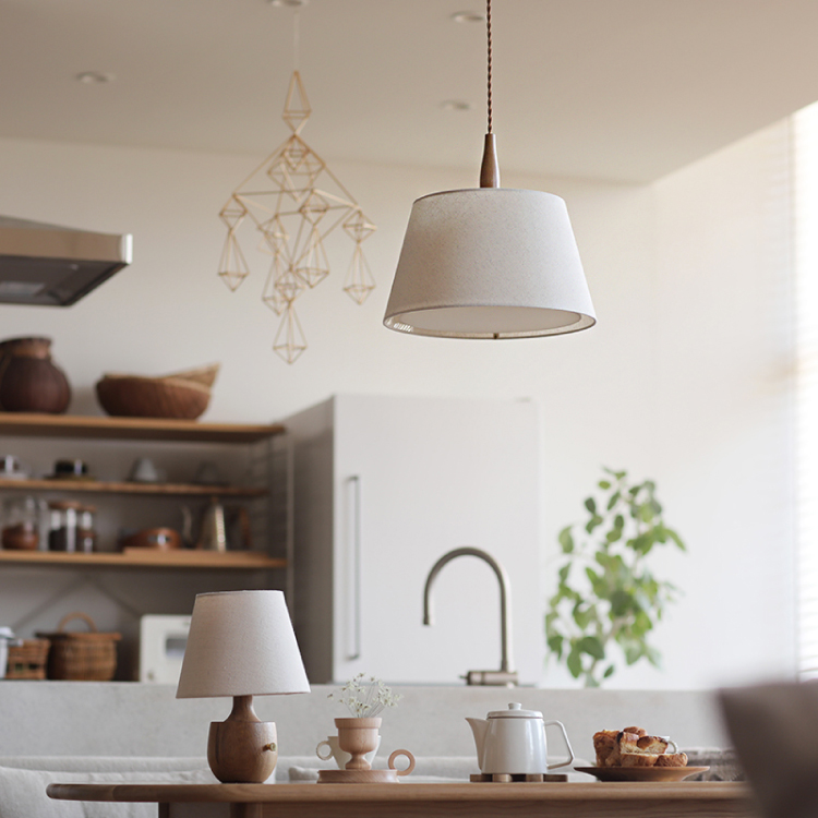 天井照明 ペンダントライト LinenMix 3灯ソケット／スマートLED電球