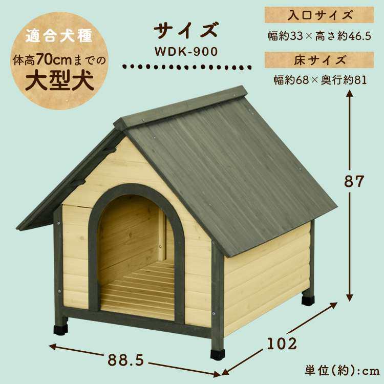 IRIS OHYAMA（アイリスオーヤマ） 犬小屋 屋外 木製 中型犬 大型犬