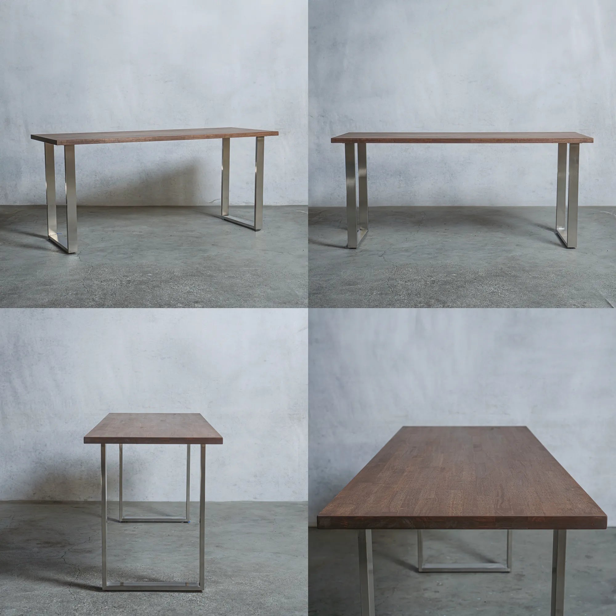 テーブル / デスク ゴム材 × アイアン脚 口型 — 清水材木店