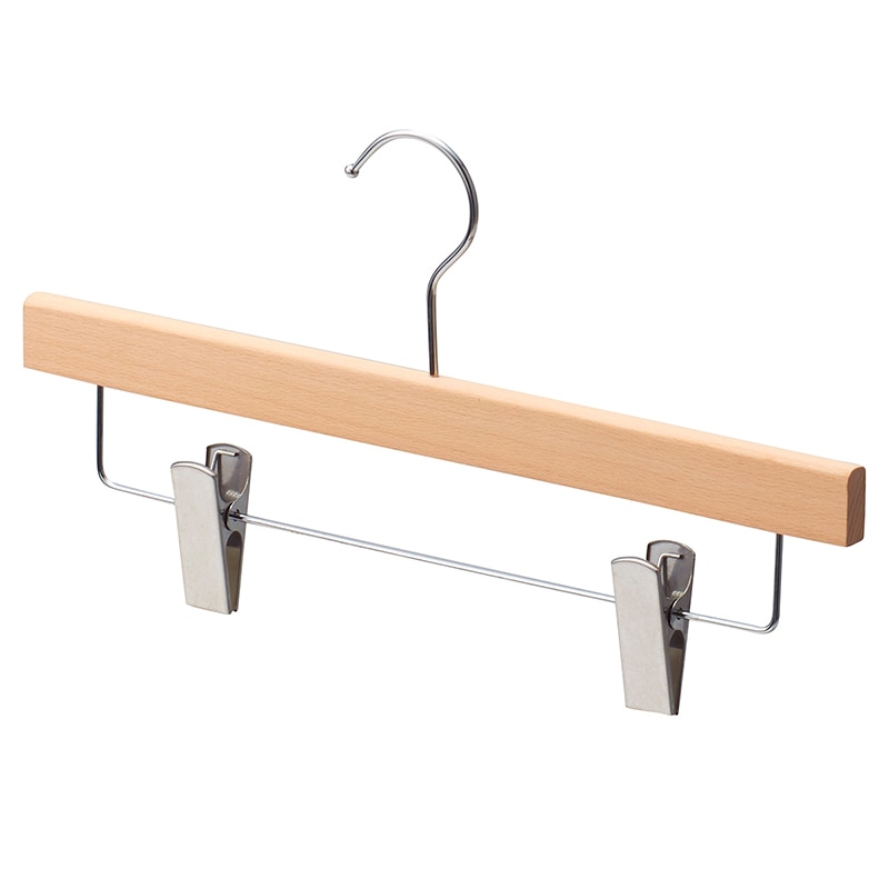 ストア・エキスプレス 木製ボトムハンガー木地仕上げ 下型クリップ付き