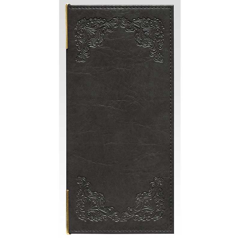 シンビ 洋風メニューブック ♯960A 縦長 4ページ メニュークリップ仕様