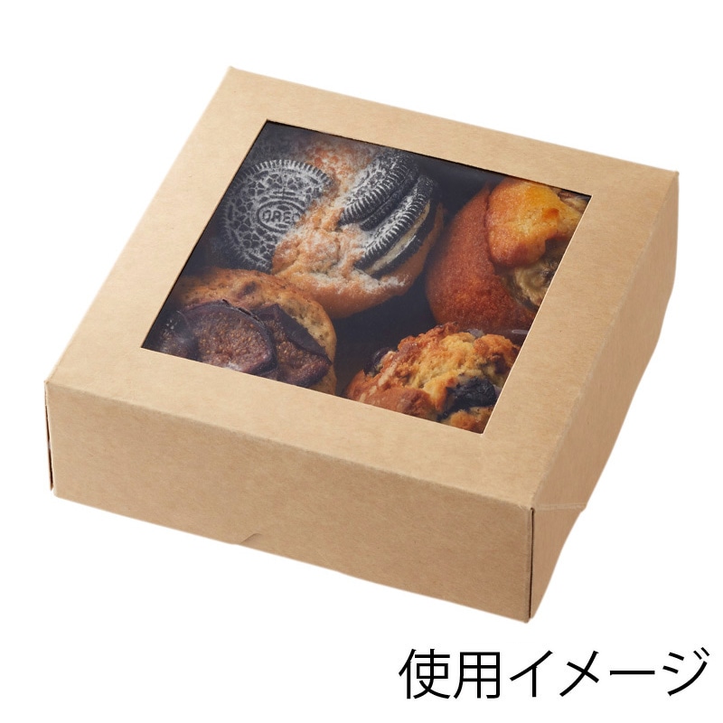 HEIKO 窓付きランチボックス 16-16 未晒無地 10枚/袋 004490122 包装