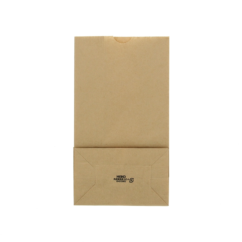 HEIKO 紙袋 角底袋 No.4 未晒無地 100枚/袋 004010400 包装用品・店舗