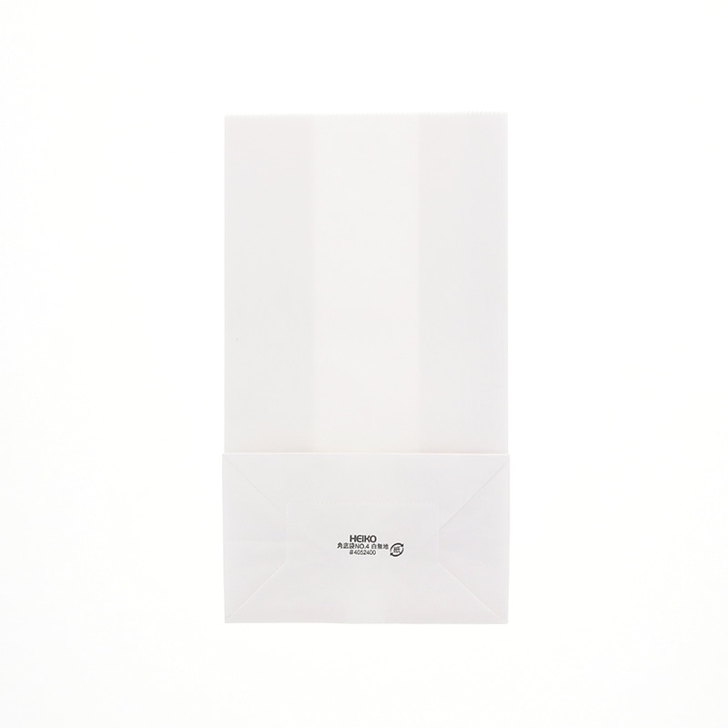 HEIKO 紙袋 角底袋 No.4 白無地 100枚/袋 004052400 包装用品・店舗