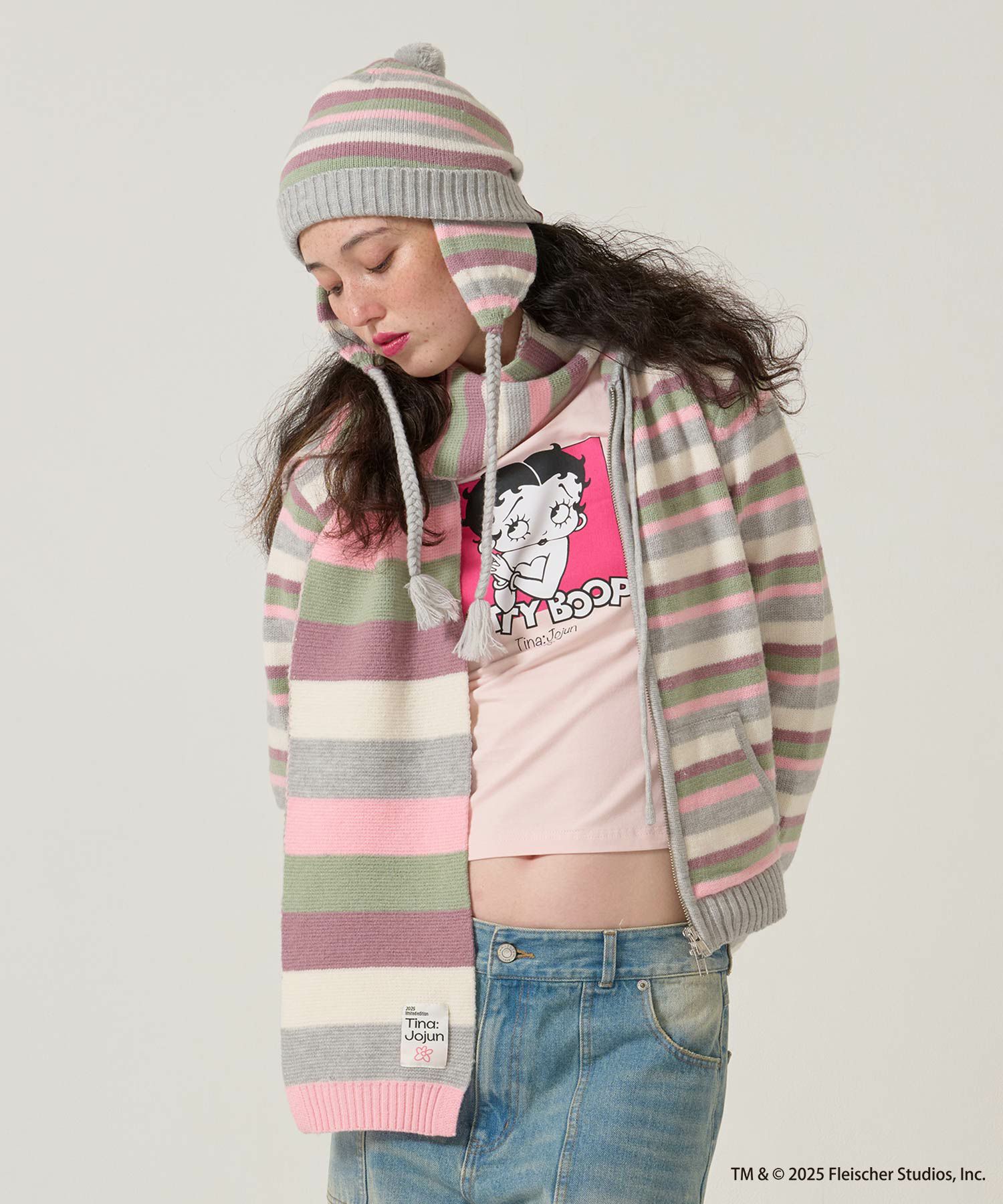 TINAJOJUN マルチカラーストライプニット帽 2024 Limited Edition