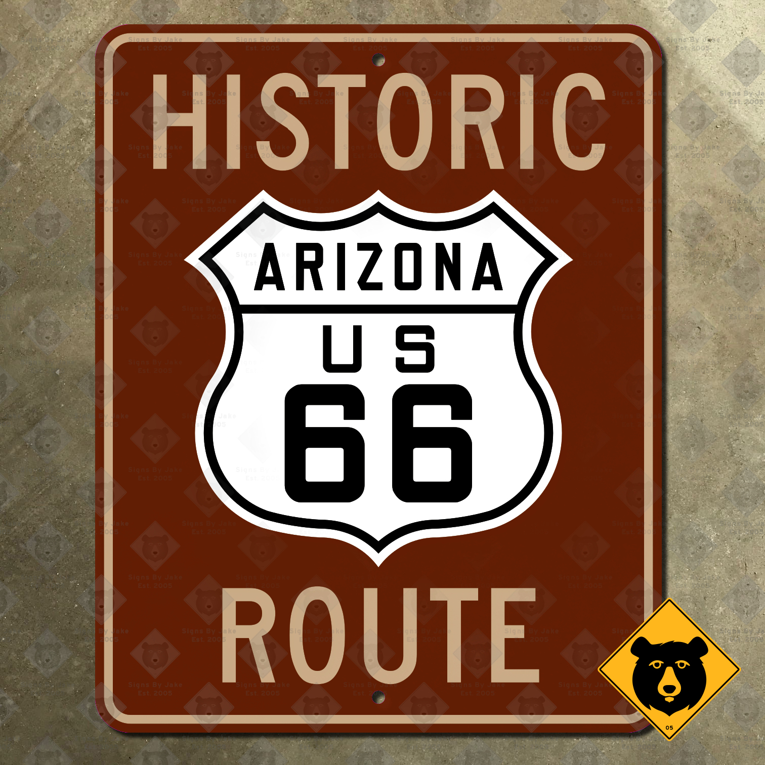 Arizona Historic US Route 66 highway sign - Signs by Jake