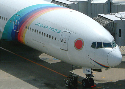 航空機・ヘリコプター JAS B777-200 JA007D Rainbow 航空機