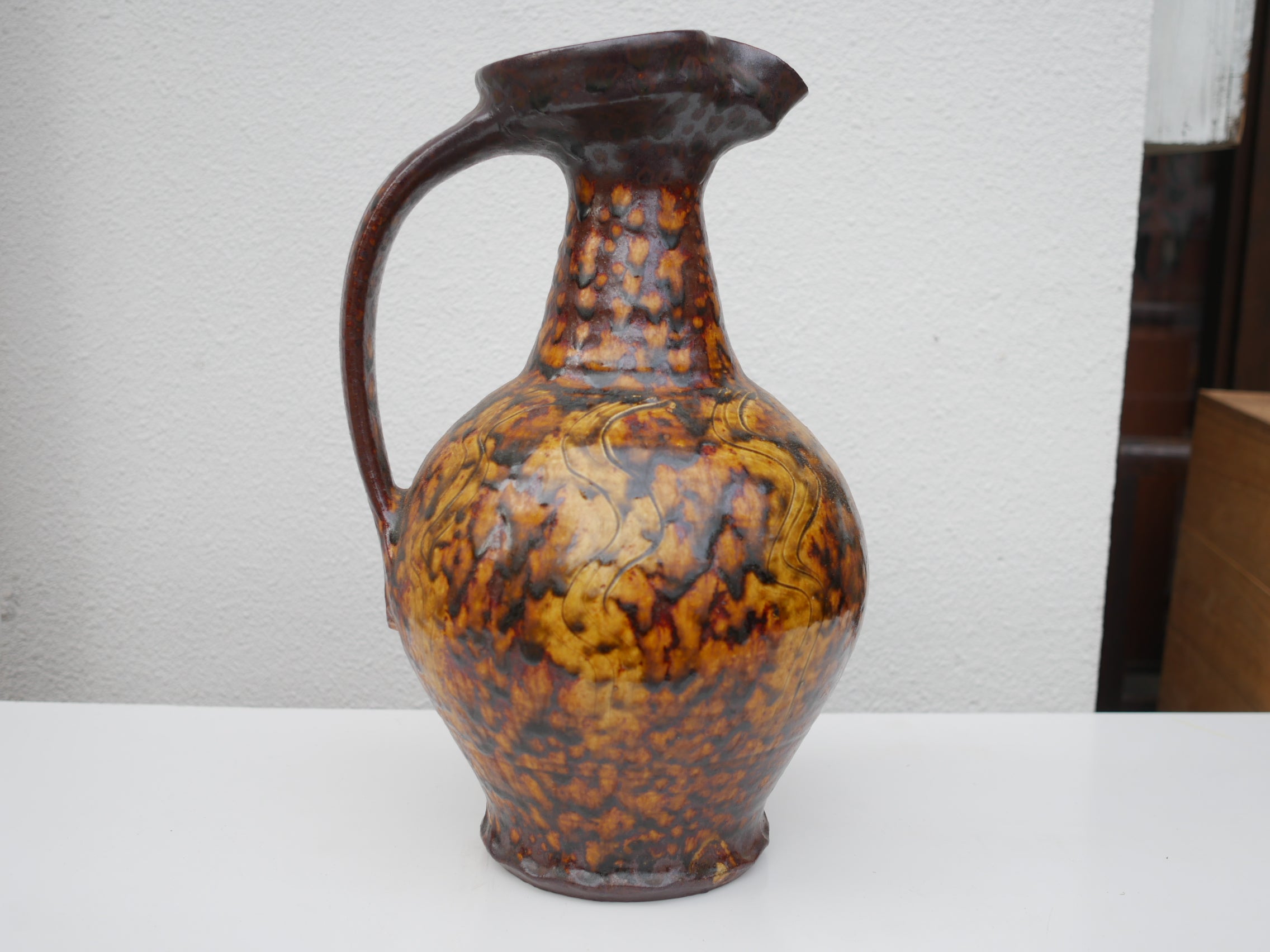 船木研兒 白釉手付壺 花瓶 水差し 陶芸家 船木研児 船木研兒