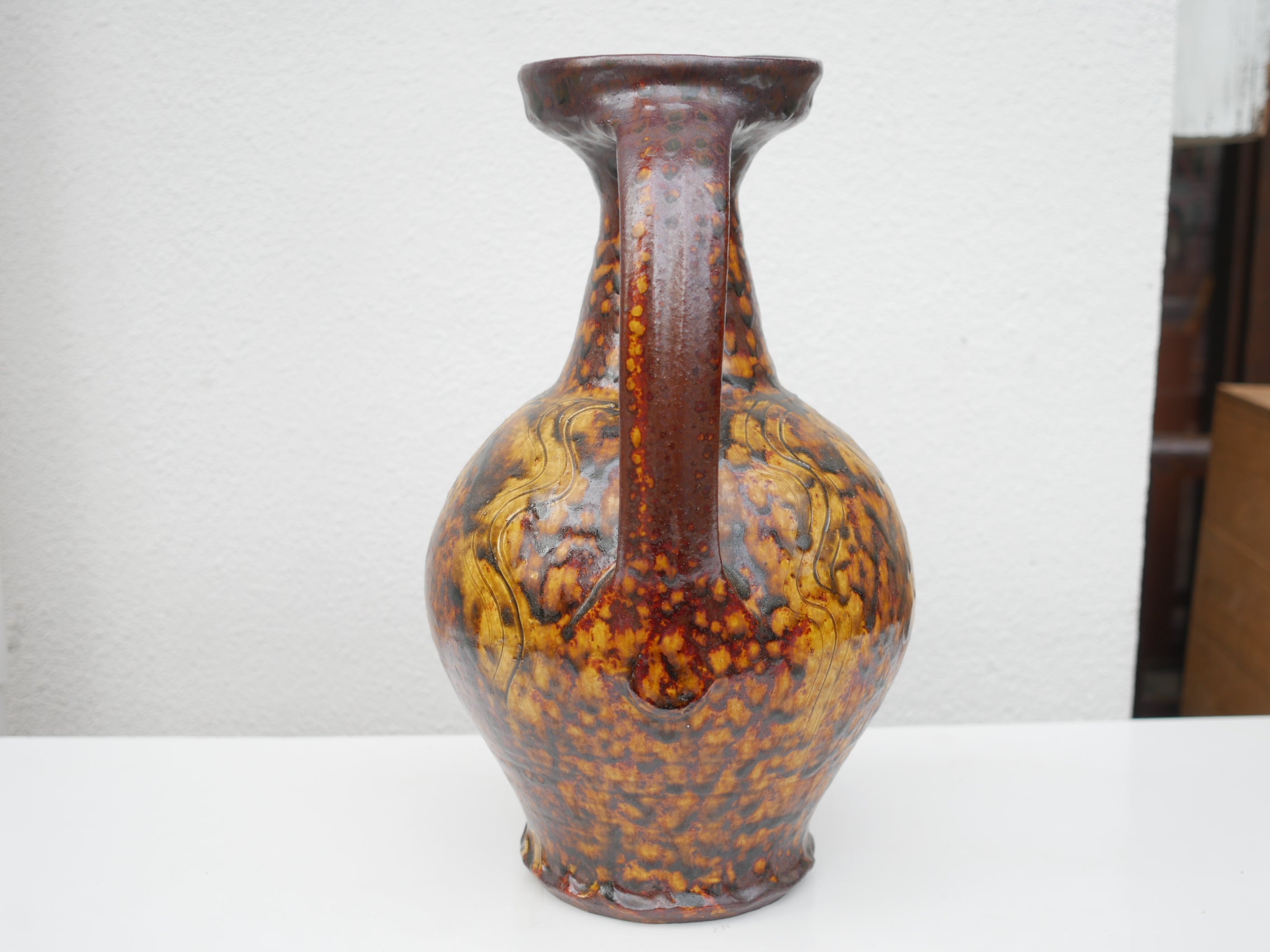 舩木研兒 白釉彩色双口壺 民藝 布志名焼 舩木研兒白釉彩色双口壺民藝