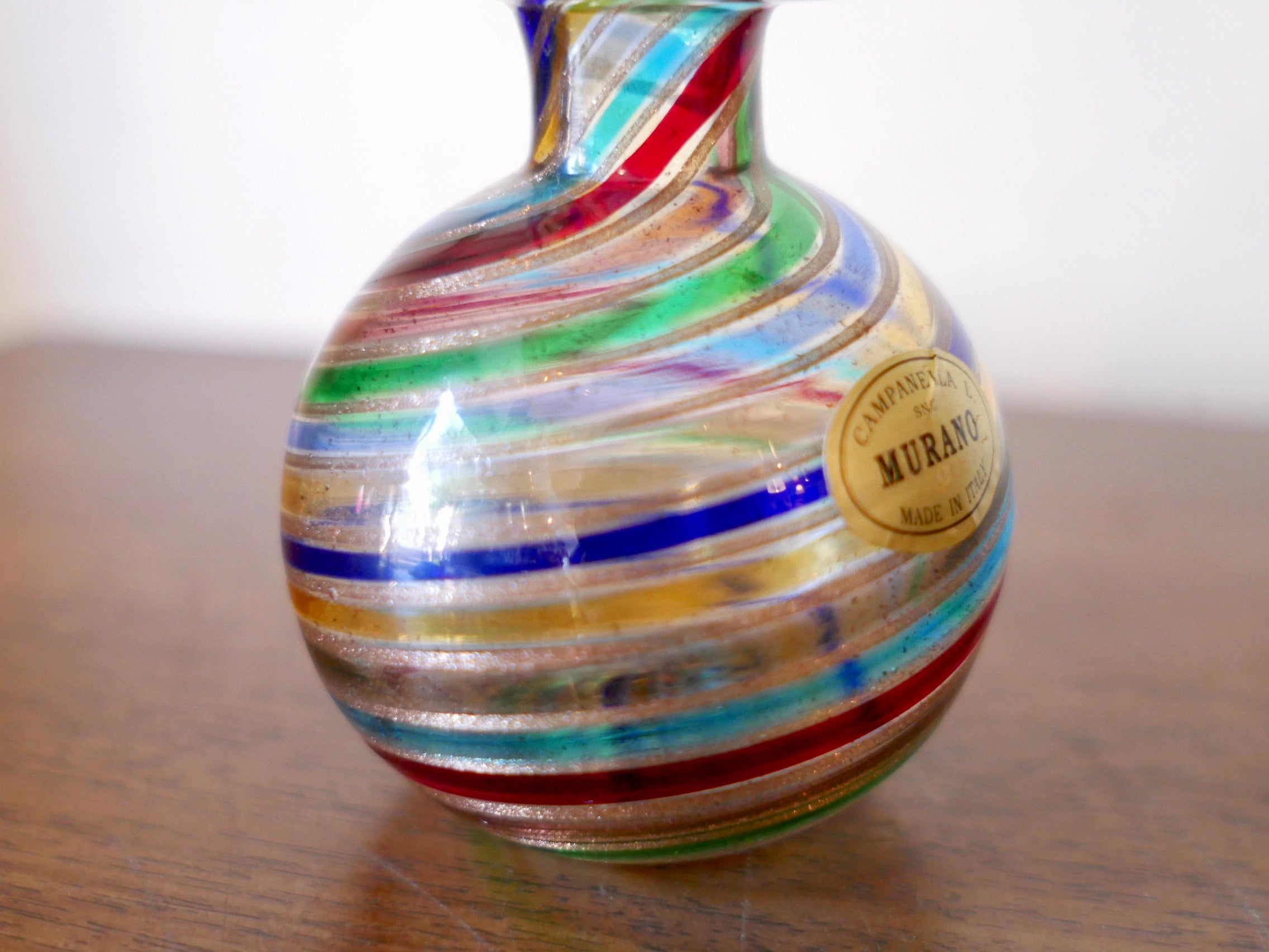 MURANO ムラノ 金彩 ミルフィオリ 花瓶 オブジェ MURANO ムラノ 金彩