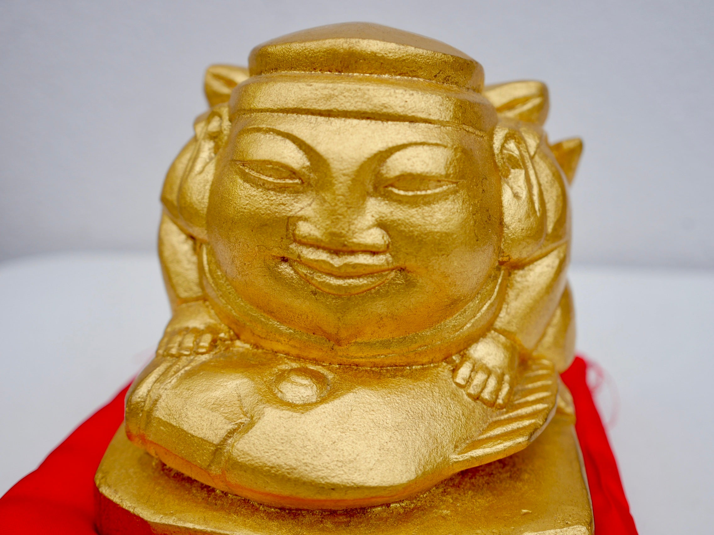 平櫛田中作 福徳恵比須座像 金箔ブロンズ像 田中名刻印 平櫛田中作