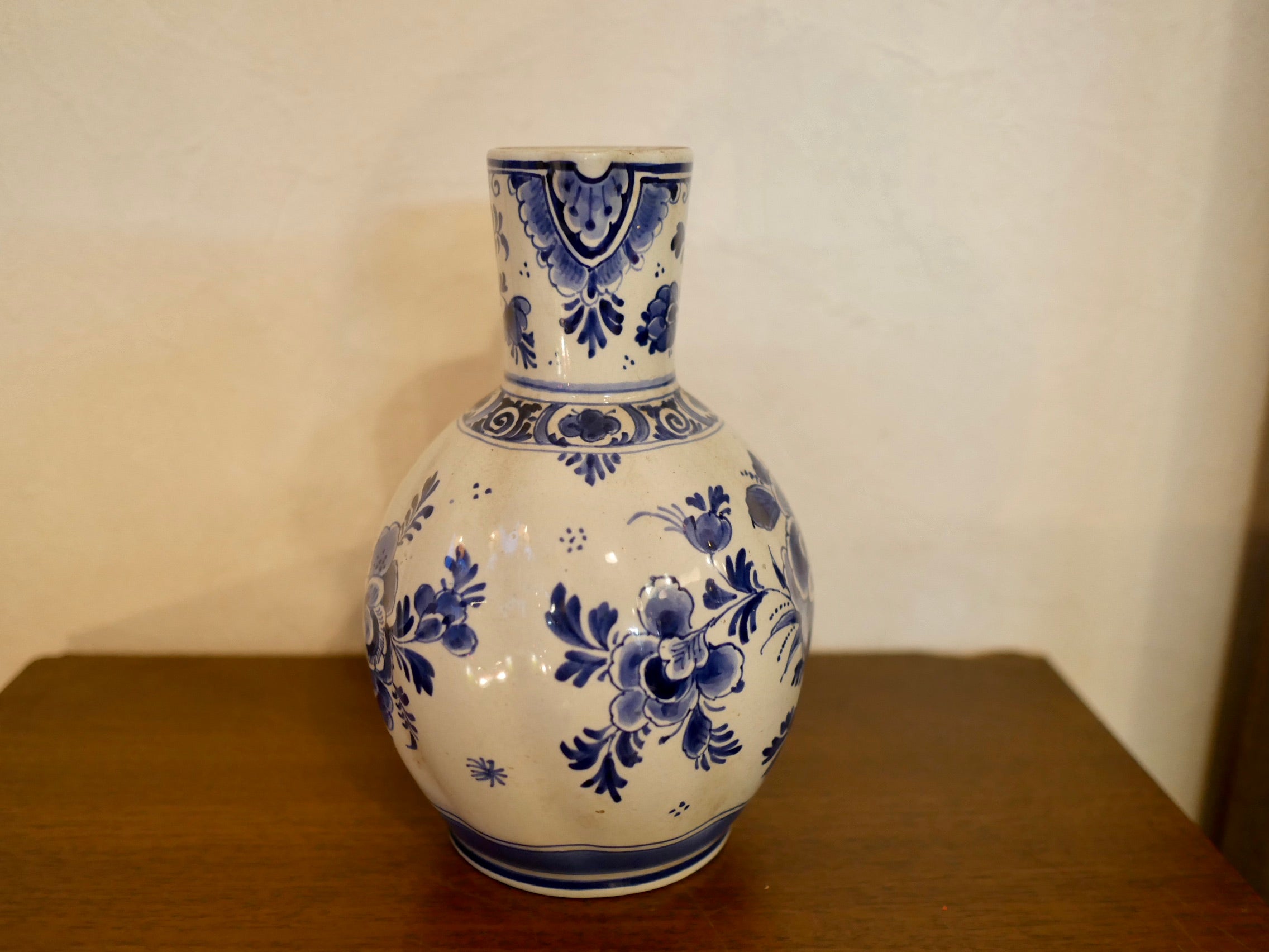 オランダ ロイヤルデルフト フラワーベース アンティーク 共箱 和蘭手