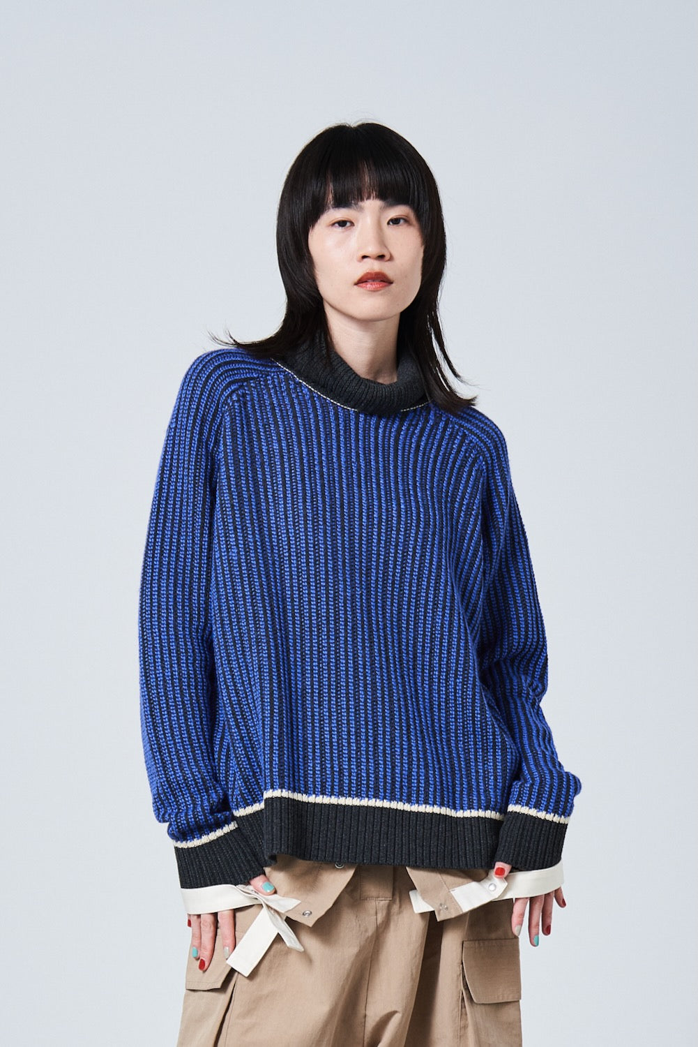 ストライプタートルニット_blue – sneeuw_online store