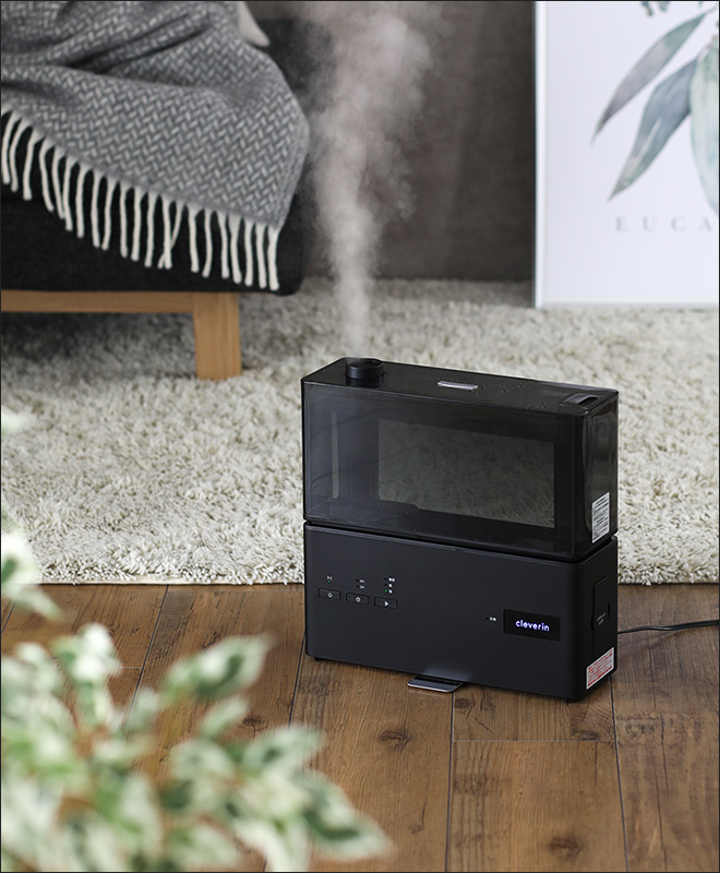 加湿器 d-design クレベリンLED搭載超音波式加湿器 KMWV-301C