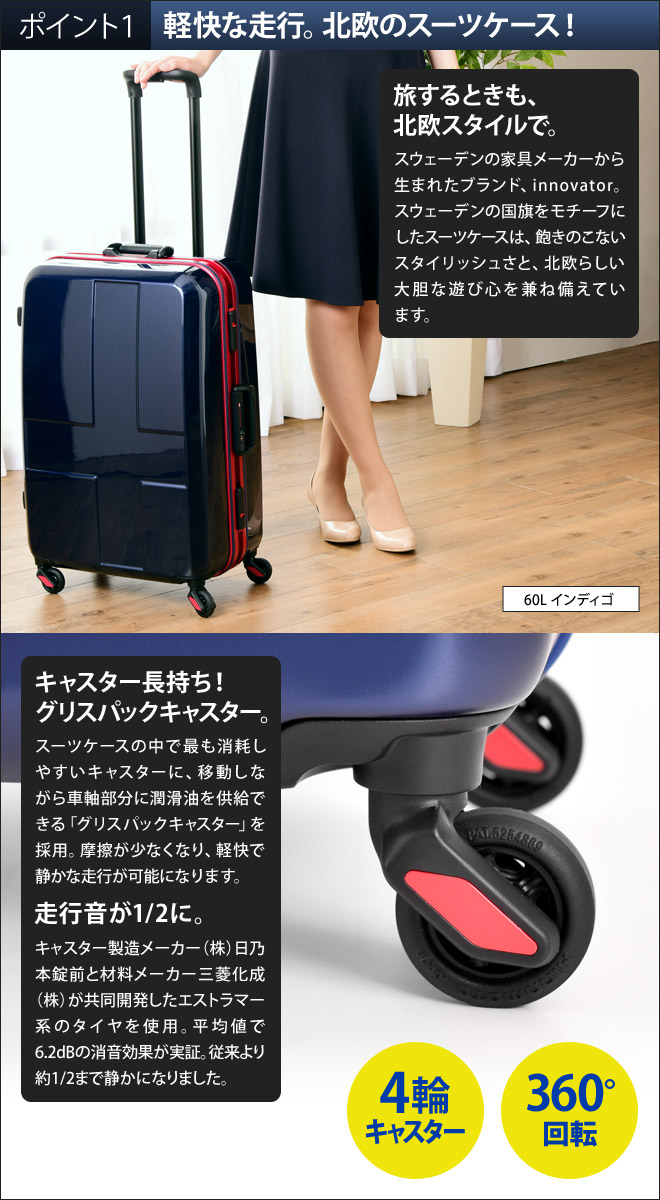 innovator スーツケース 90L INV68 | セレクトショップ・AQUA（アクア）