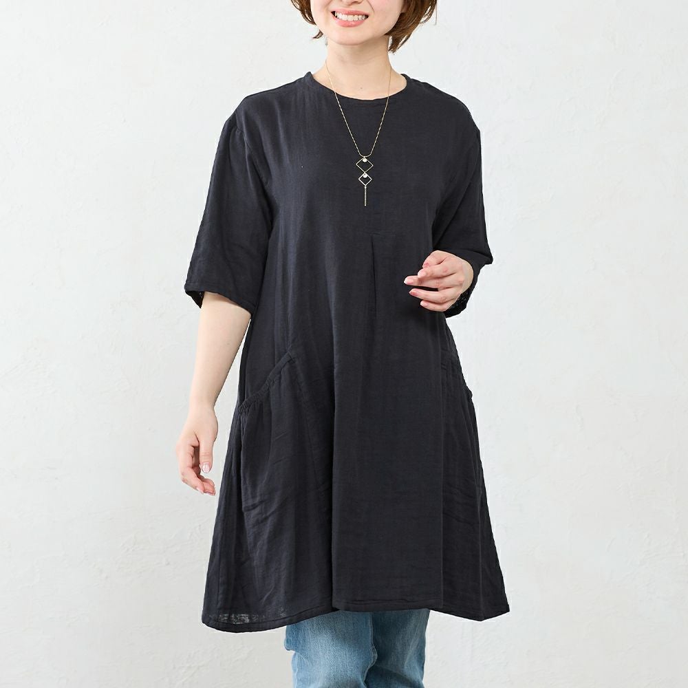 インド製 オーガニックコットンダブルガーゼチュニック span公式