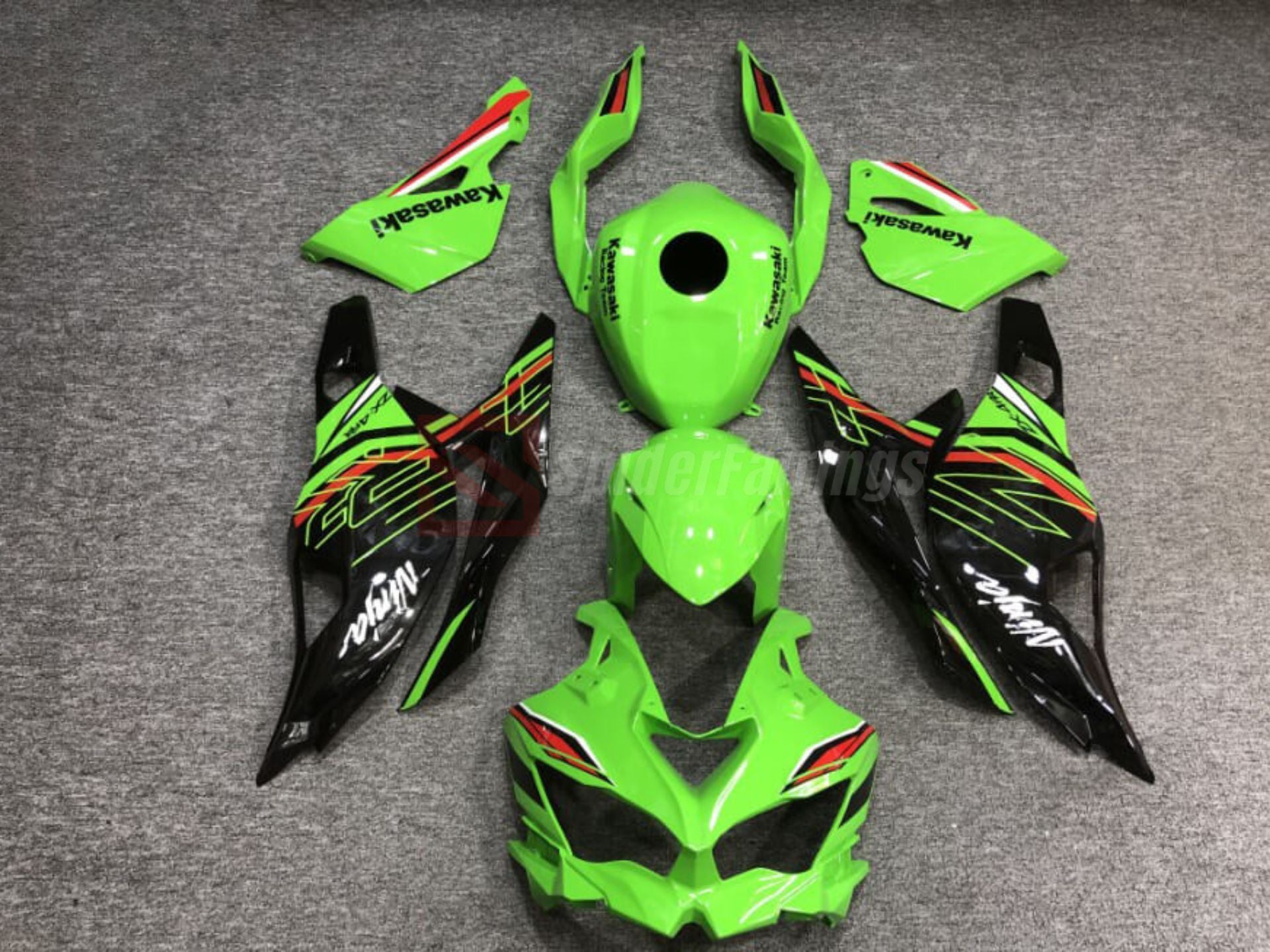 Green and Black-Kawasaki ZX4RR/ZX25R 2020-2024 – SpiderFairings