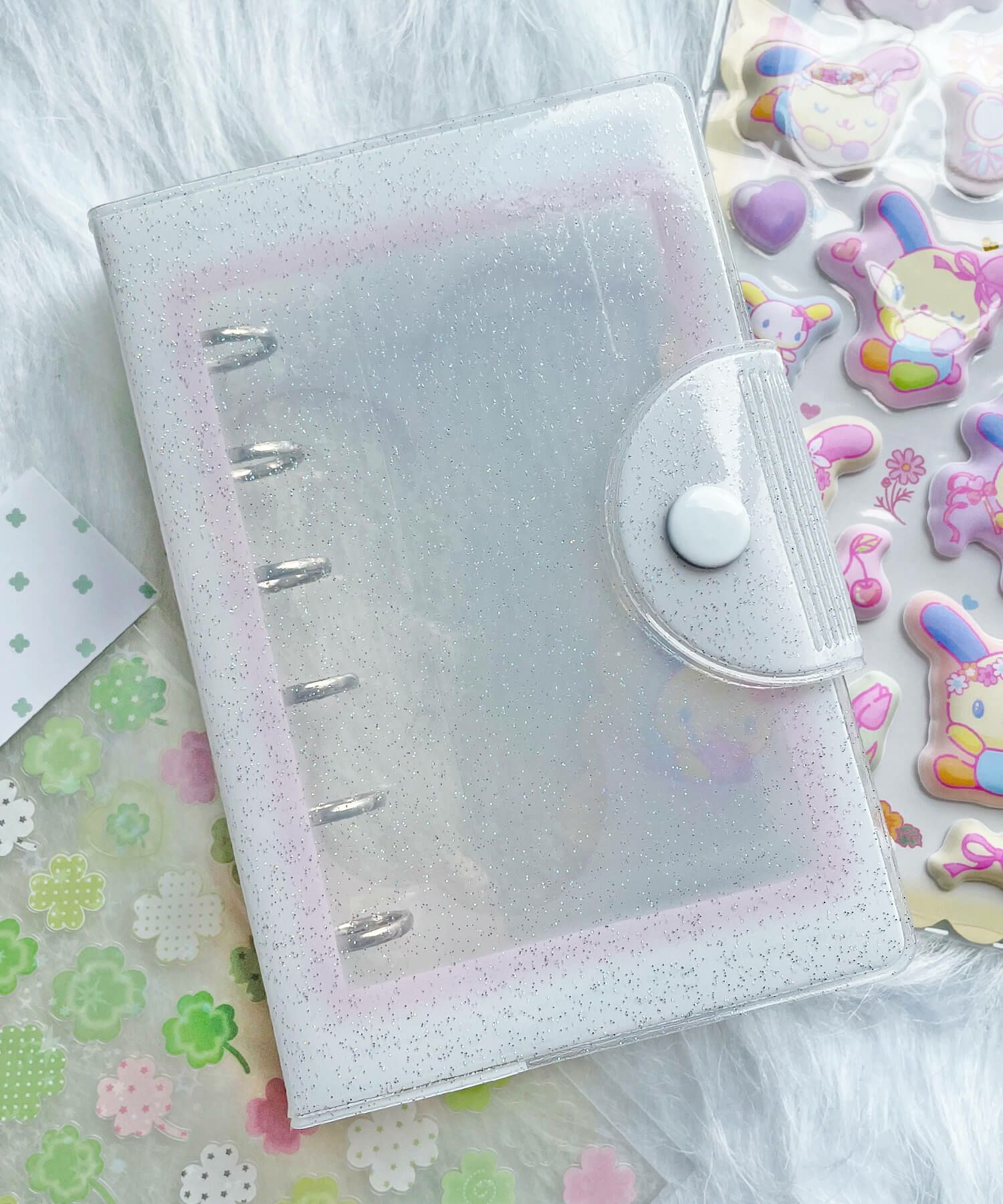 ≪MERING/メリング≫クリア6穴シールバインダー/シール帳/クローバー