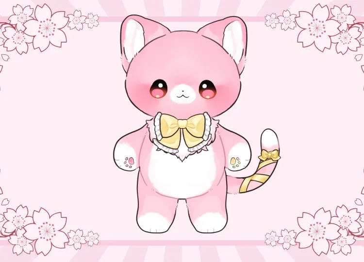 Queen 】猫の絵 ピンク 原画 イラスト アクリル画 BAEZ3 Queen 】猫の