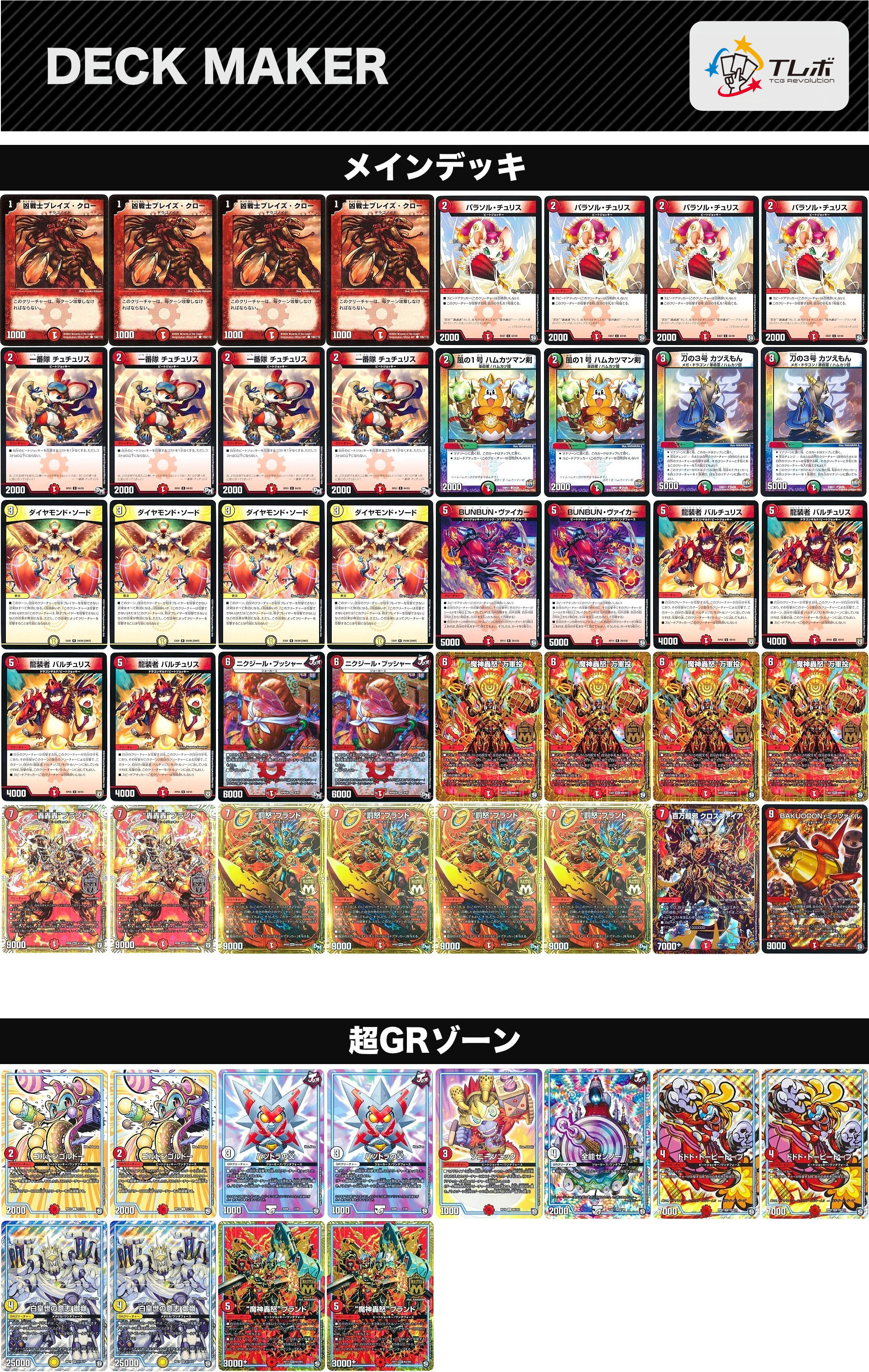 デュエマ デュエルマスターズ 赤単速攻デッキ 轟轟轟ブランド 罰怒