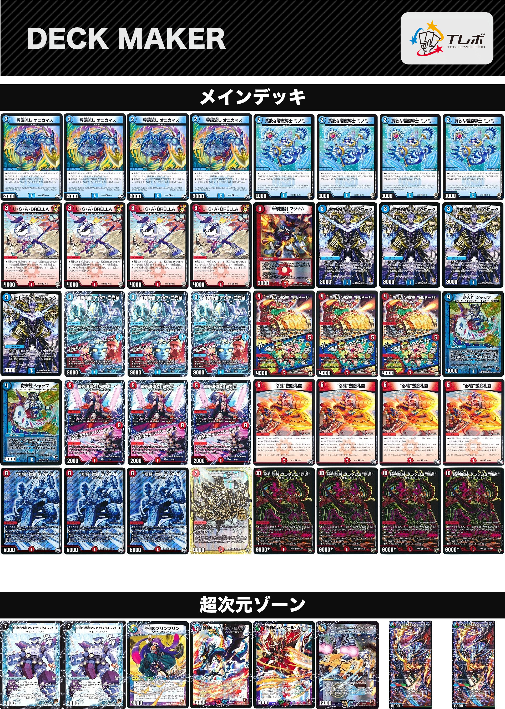 デュエルマスターズ 赤青クラッシュヘッド デッキレシピ詳細 | ガチまとめ