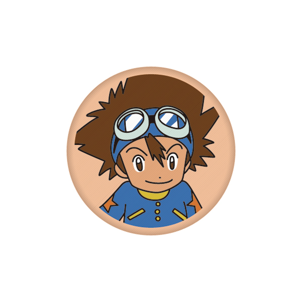 デジモンアドベンチャー】デジモン 刺繍缶バッジ（選ばれし子どもたち