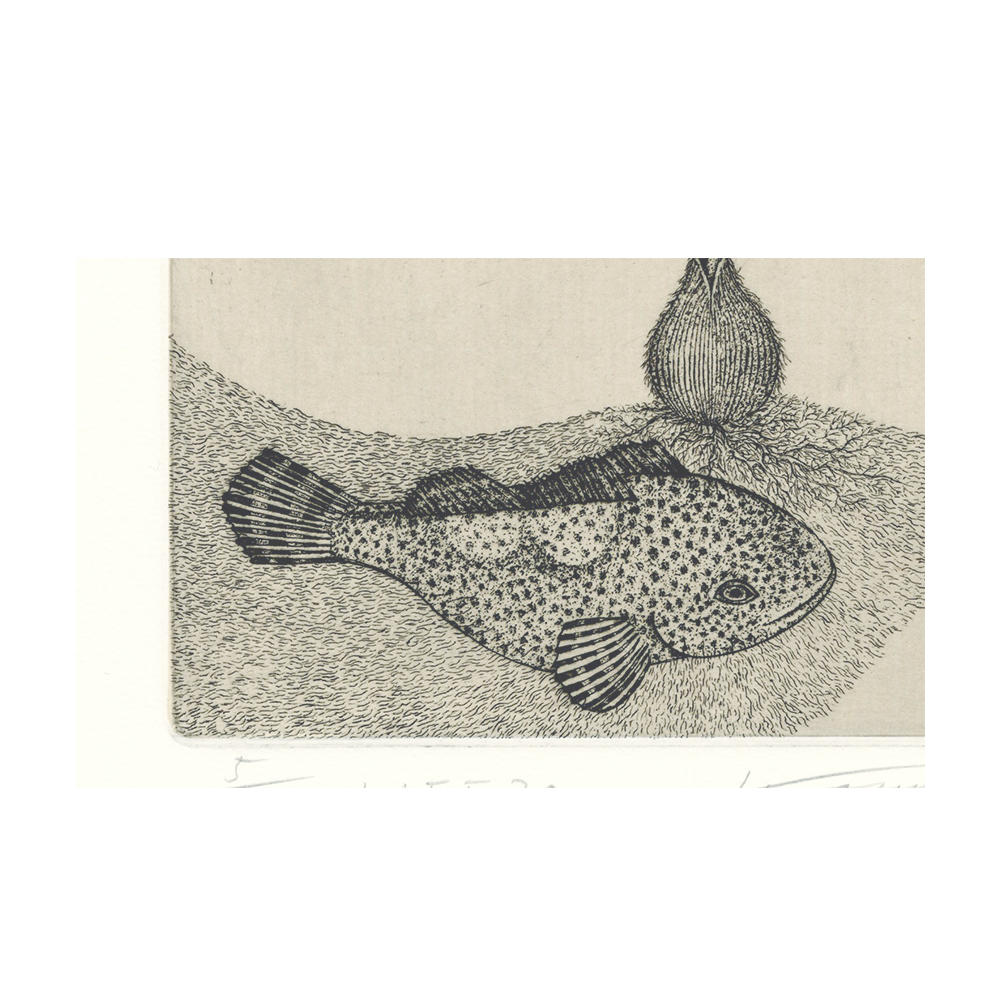 永井一正「Sakura」手摺木版画 直筆サイン入1982年制作 額縁なし 永井