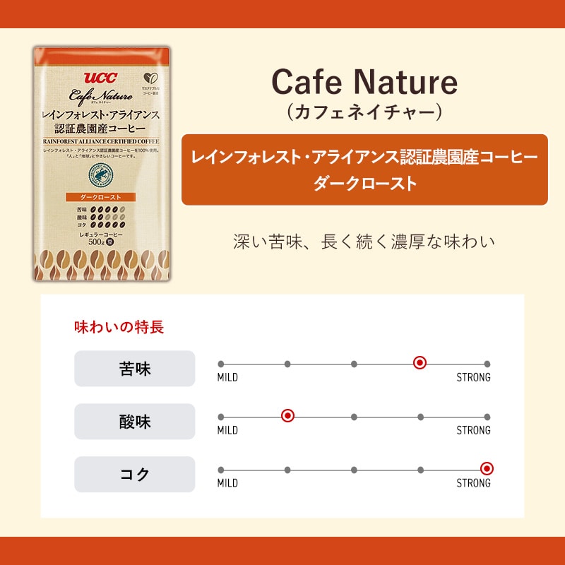 UCC Cafe Nature 有機栽培珈琲ダークロースト 粉 100g×50袋 UCC 送料