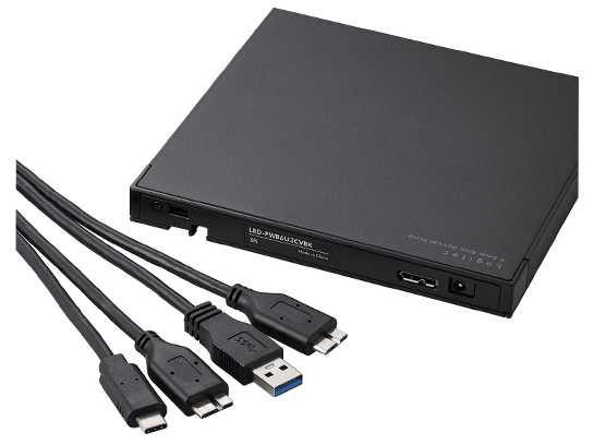 ロジテック製 ポータブルブルーレイドライブ (LBD-PWB6U3CVBK)｜VAIO