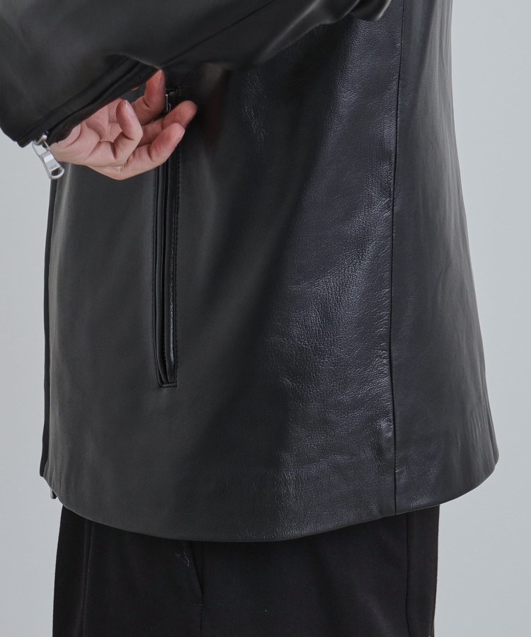 本革】ラムレザーシングルライダース（ライダースジャケット） | tk