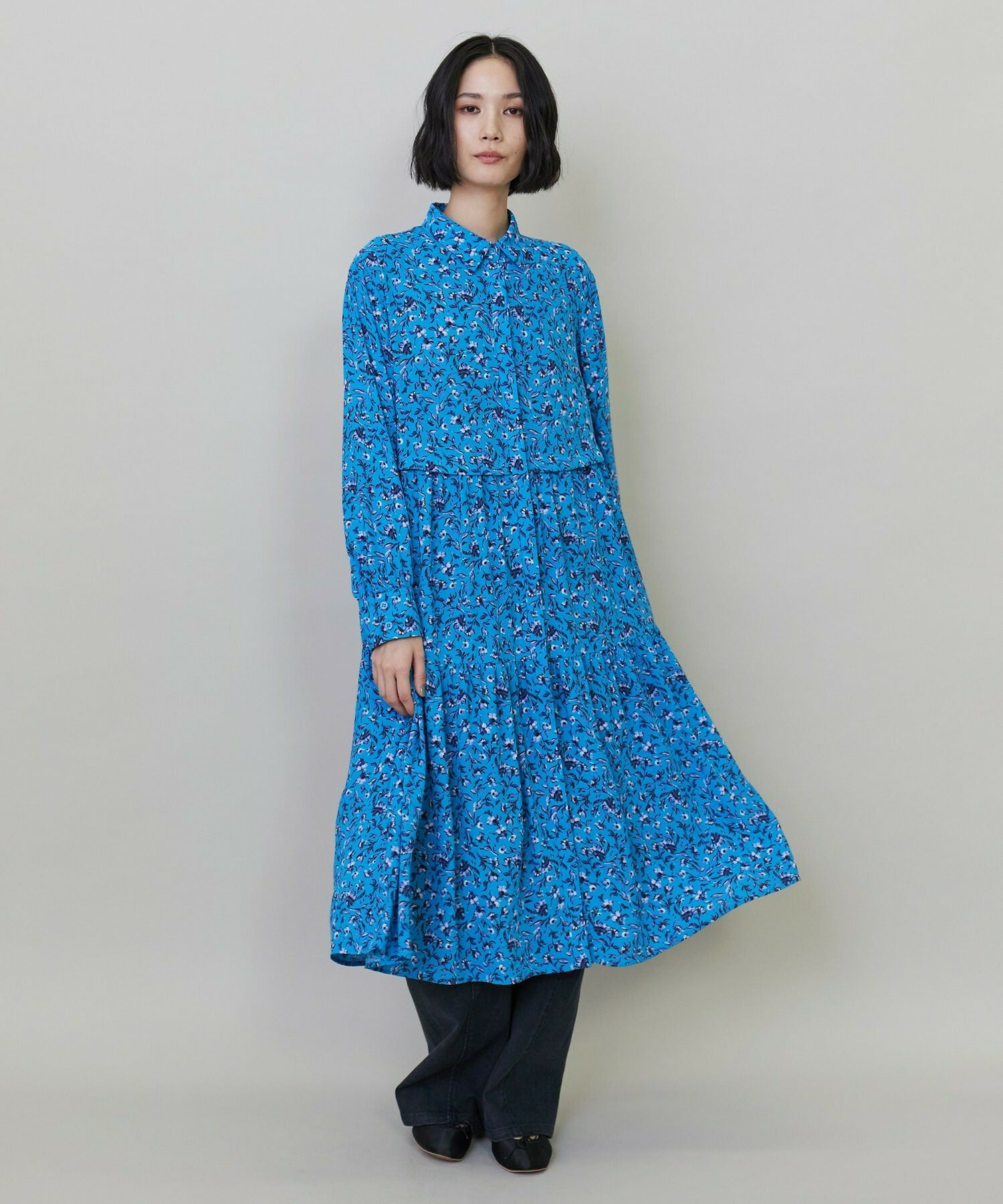 水彩フラワープリントワンピース｜BIGI online store - ビギ