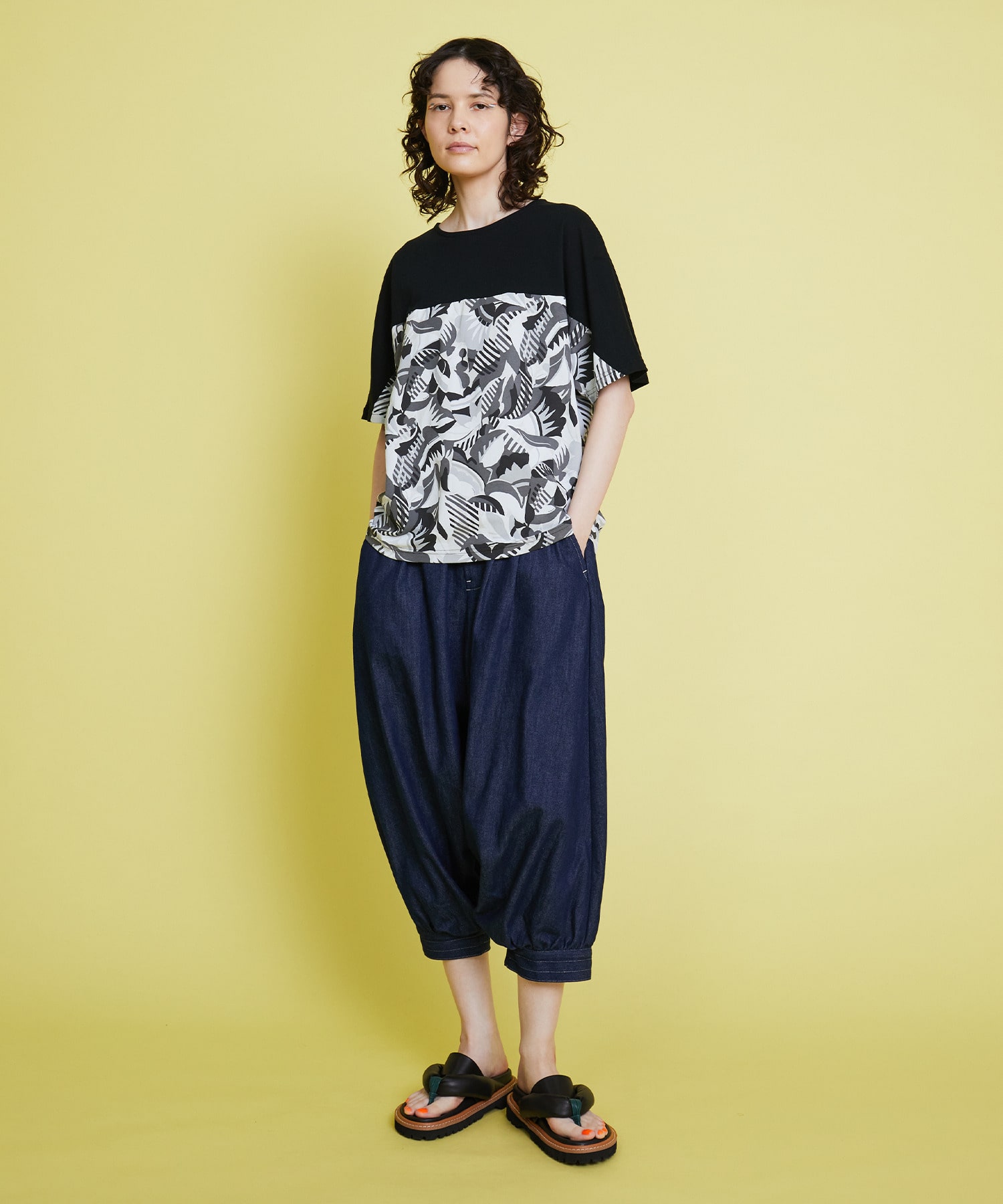 ライトデニム サルエルパンツ｜BIGI online store - ビギ オンラインストア