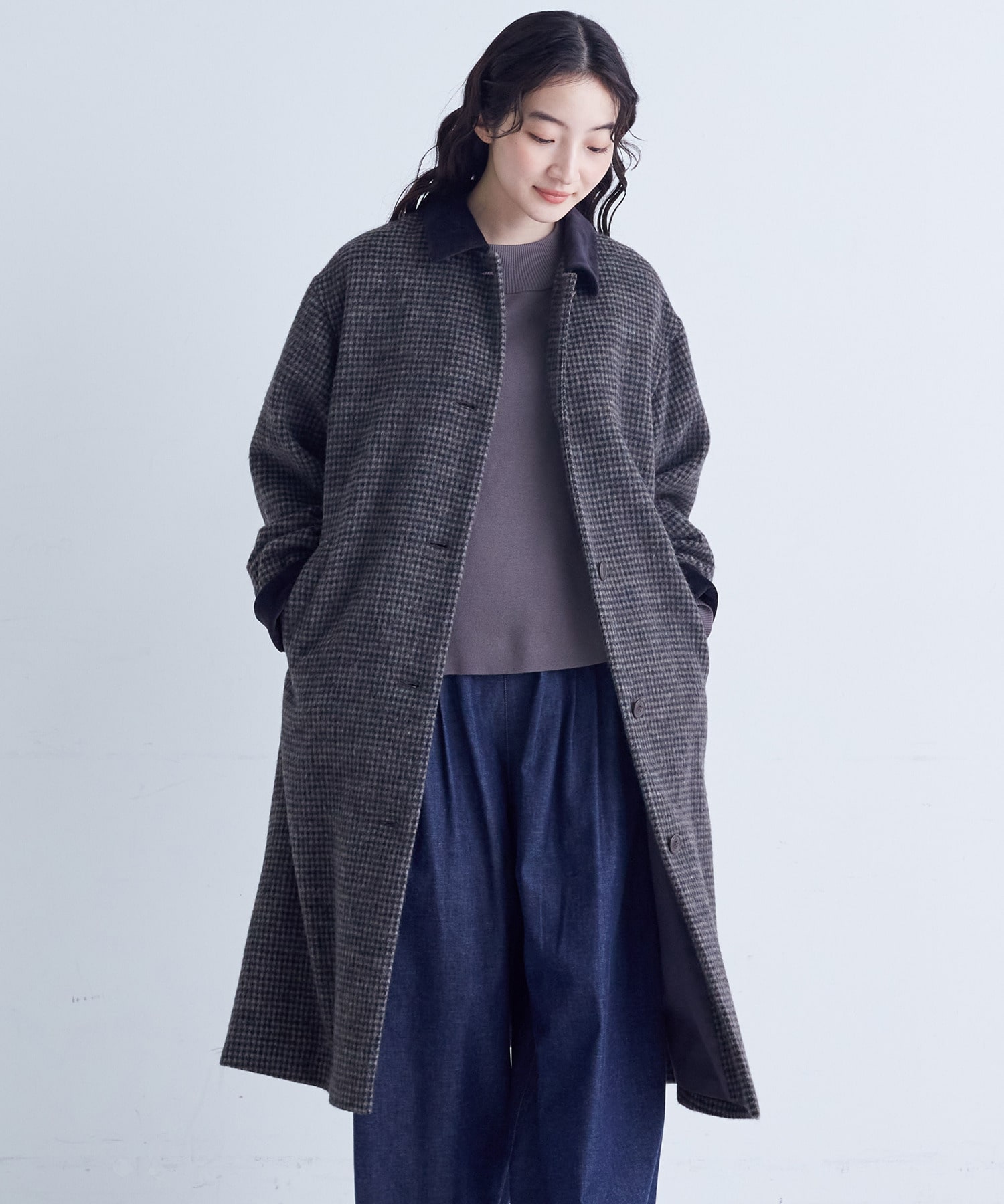 シャギーステンカラーコート｜BIGI online store - ビギ オンラインストア