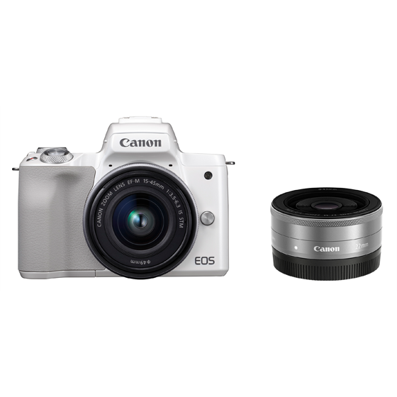 極美品⭐Canon EOS Kiss Mレンズキット ホワイト⭐SDカード付