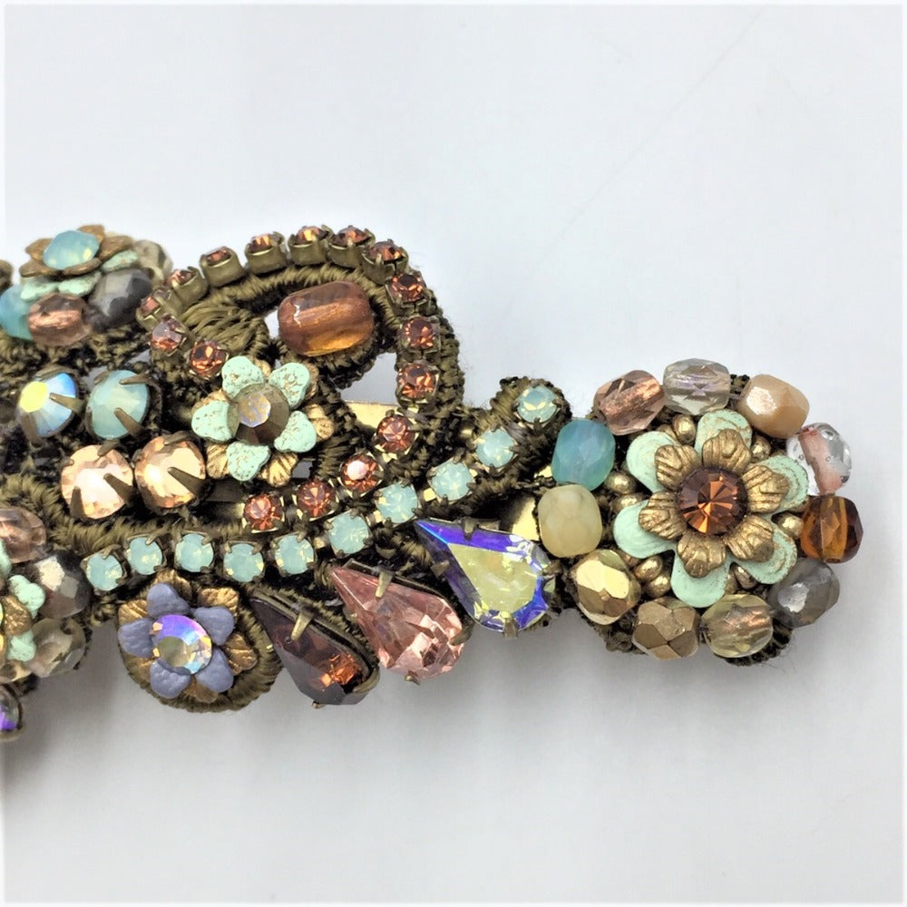 ミハエルネグリン＊ヘアバレッタ＊グリーン／グリーンオーロラ／偏光色