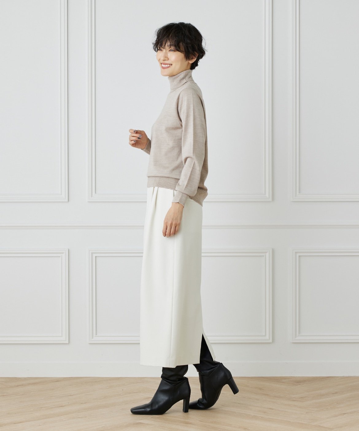 ウォッシャブルウールベーシックタートルネックニット《HARMONY》｜DAY