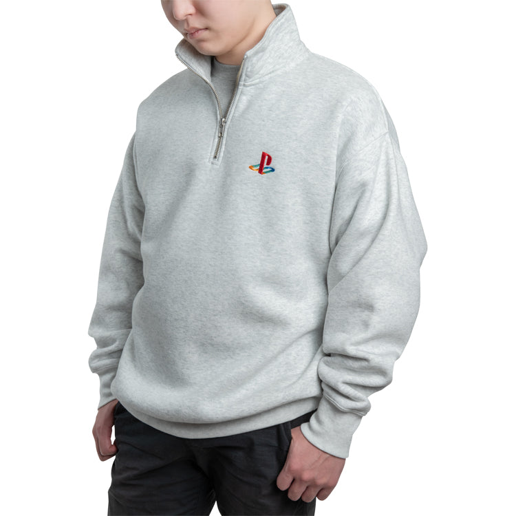 ハーフジップスウェット[グレー]