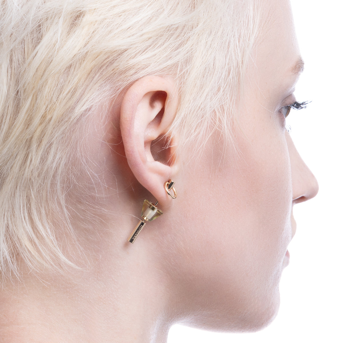 SPEAR ドアノッカー ピアス Sサイズ / レモンクォーツ