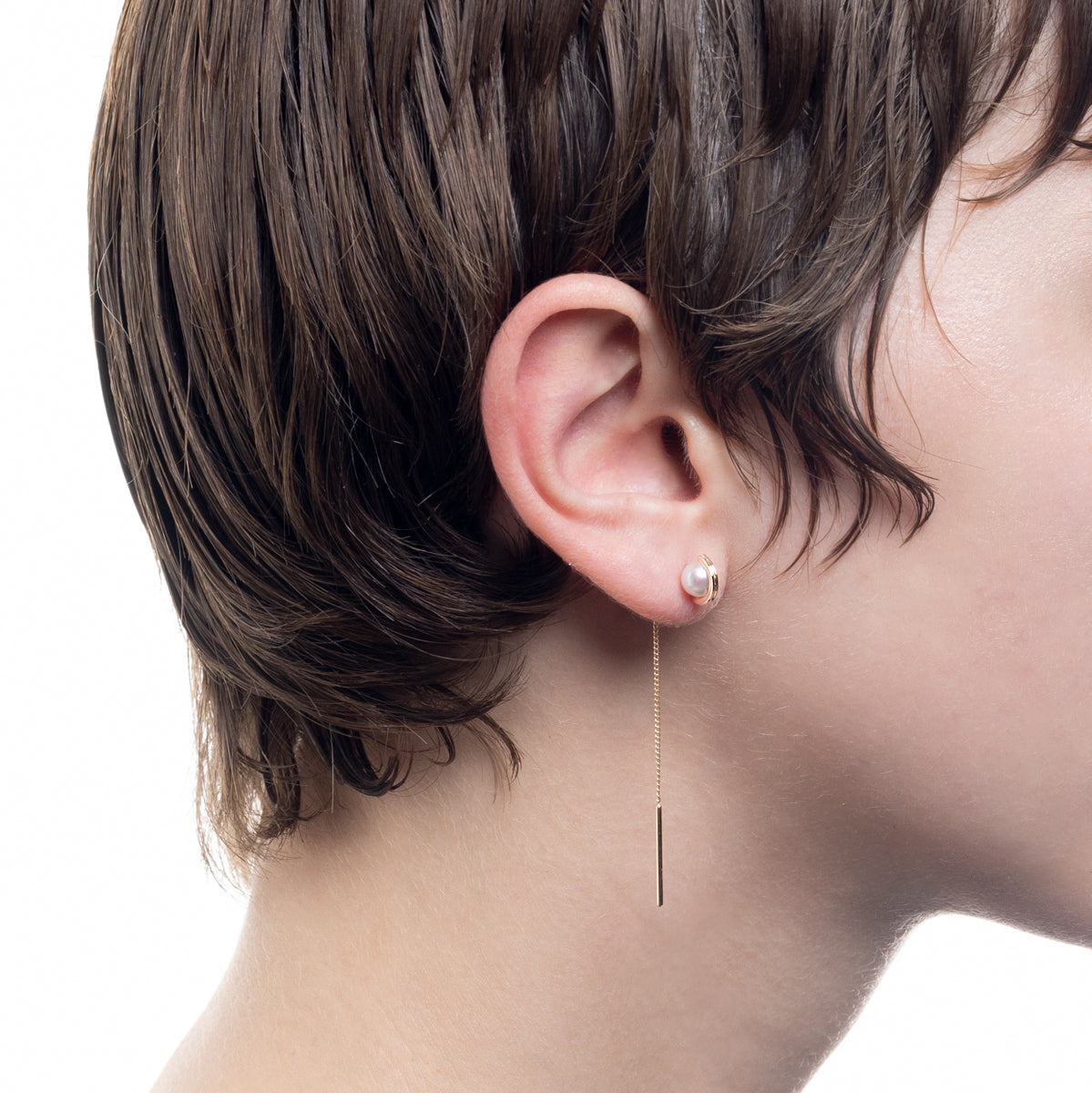 Mini BELUGA アコヤパール チェーンピアス