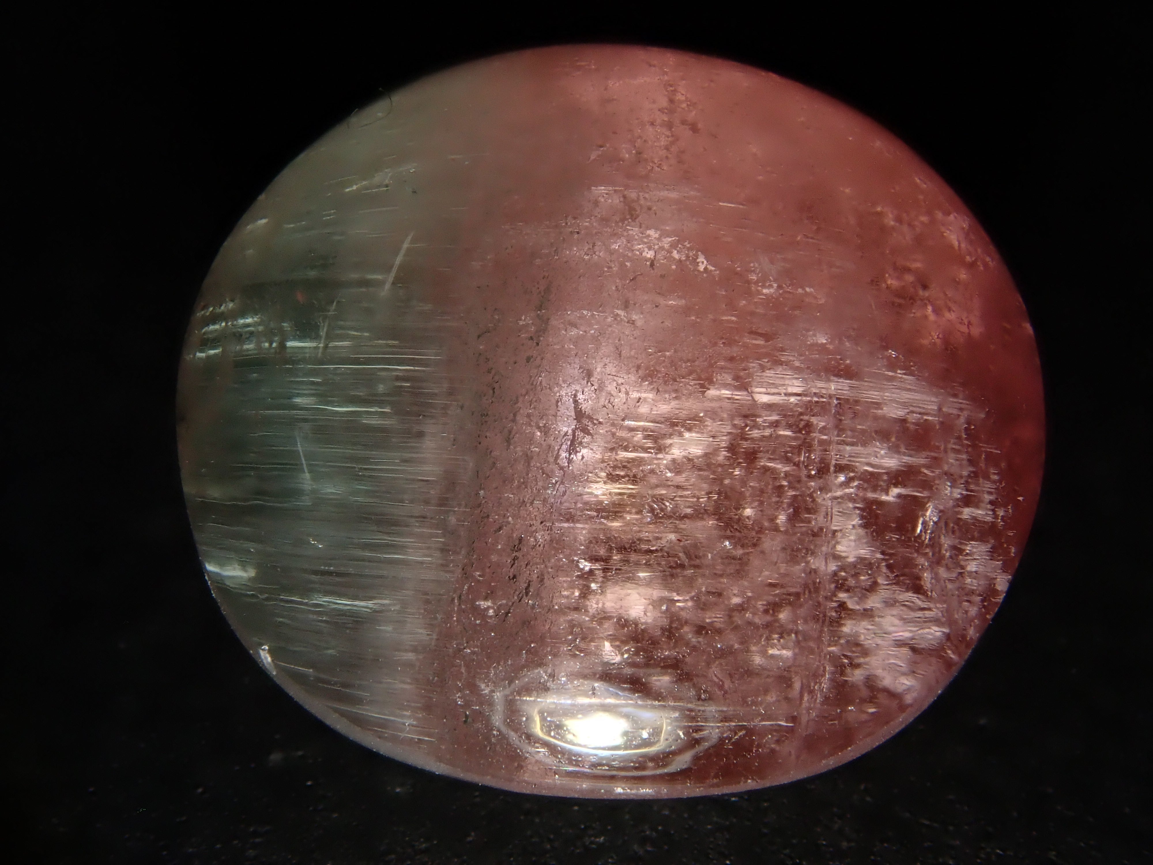 ブラジル産バイカラートルマリンキャッツアイ 9.5mm/4.730ctルース