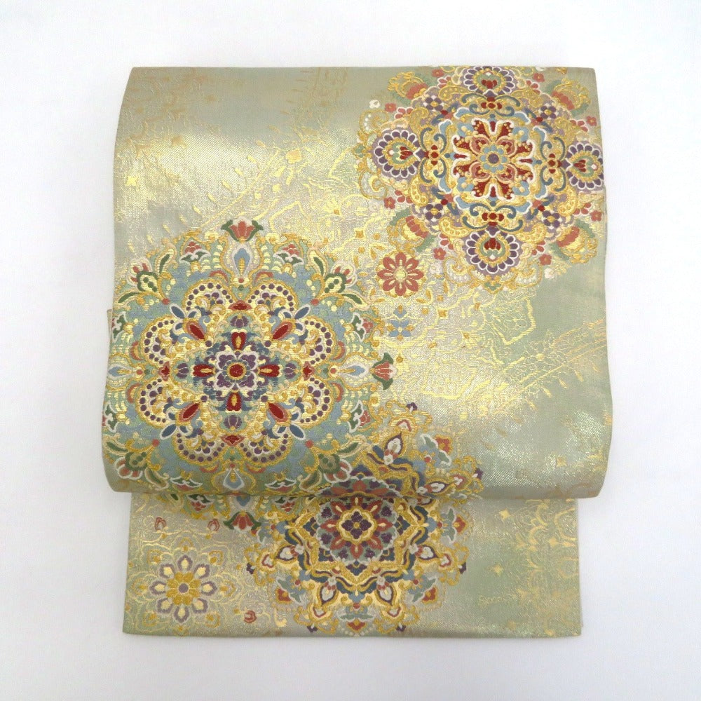 非売品'50年代◇資生堂 白ガラスに銀唐草象嵌 ポンプ布部分は絹