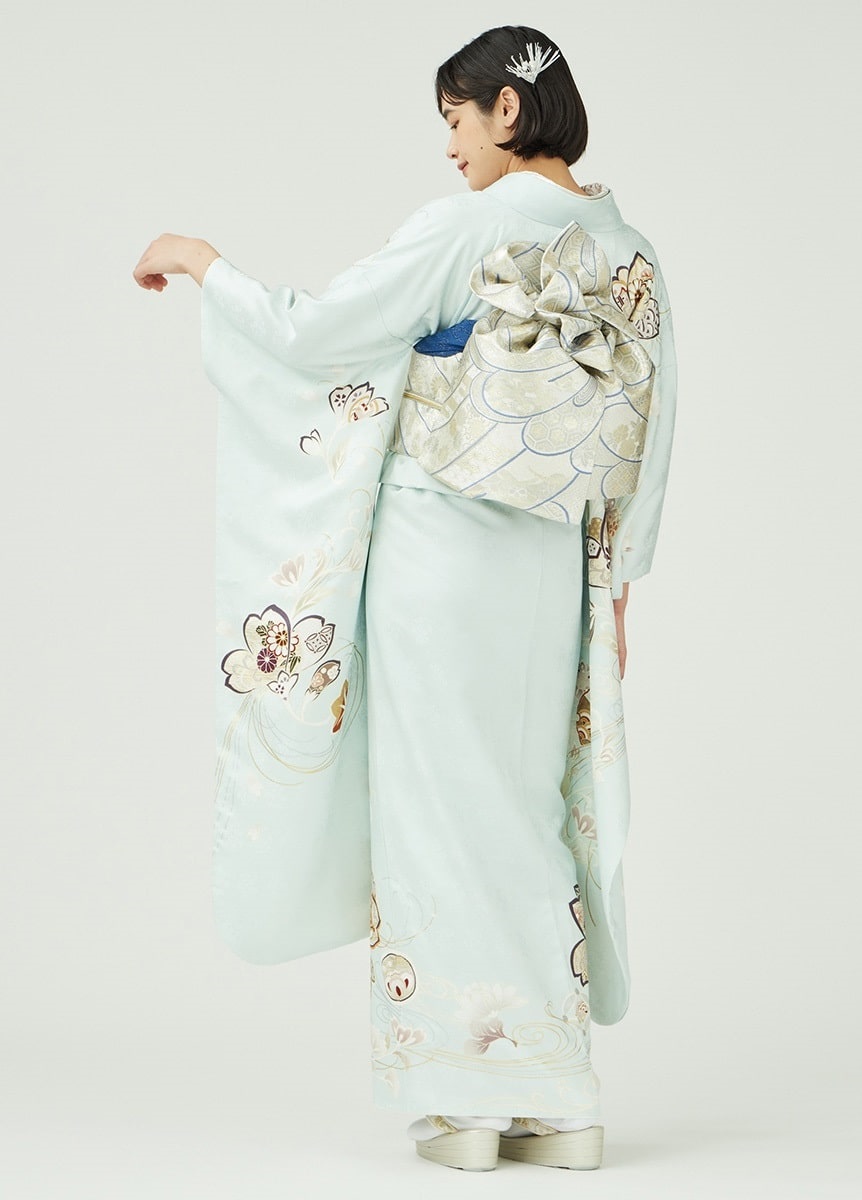 振袖 ハレスミ横桜‐水色‐（ご予約受注品） | 振袖 | やまとオンライン